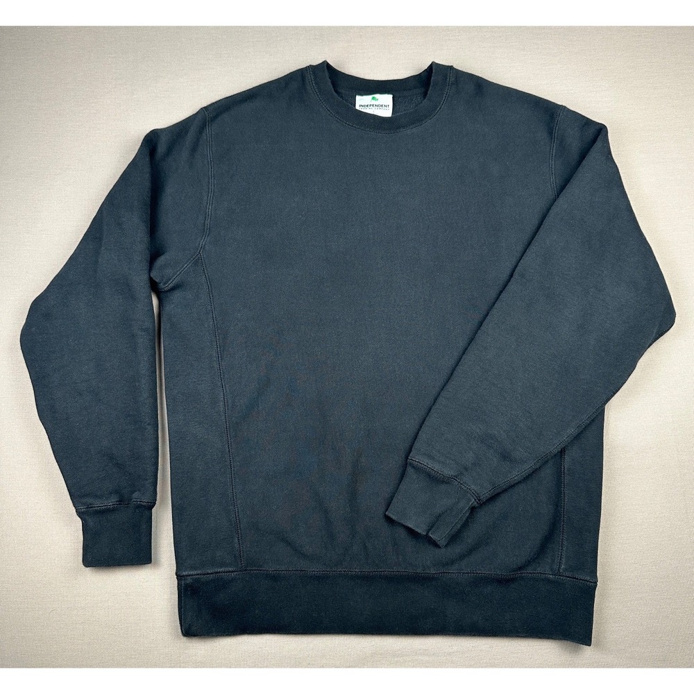 Independent Trading Co Mens Black Crewneck Sweatshirt IND5000CC Large Heavy